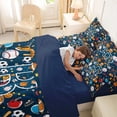 thumbnail image 5 of Erosebridal Initial Alphabet B 7-Piece Twin Bedding Sets,Football Sport Games Kids Bedding Comforter Set For Boys,Reversible navy blue, 5 of 7