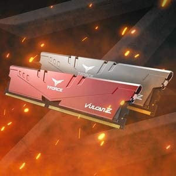 TEAMGROUP T-Force Vulcan Z DDR4 16GB Kit (2x8GB) 3200MHz (PC4-25600) CL18 Desktop Memory Module Ram (Gray) - TLZGD416G3200HC16FDC01