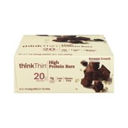 think! High Protein Bars, Brownie Crunch, 2.1 oz Bar, 10 Count