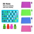 thumbnail image 2 of AURORA TRADE Silicone Candy Mold, Colorful Gummy Bear Mold with Dropper for DIY Candy, Jelly, Cookie, Chocolate, Flavored Ice - 50 Cavities per Tray, 2 of 2