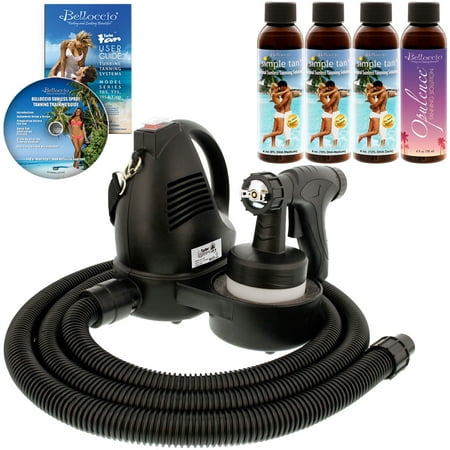 TURBO TAN KIT Sunless Airbrush SPRAY TANNING SYSTEM 4 Simple Tan DHA Solutions