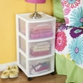 thumbnail image 3 of Sterilite 3 Drawer Cart- White- 2PK, 3 of 3