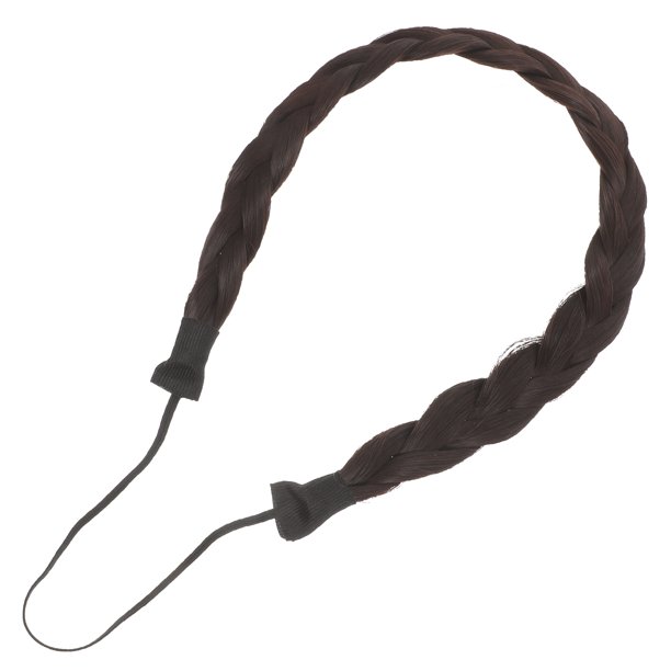 Diadema trenzada de pelo elástico elástico de moda Trenzas clásicas Banda de pelo sintético Pieza de pelo Mujer Accesorio de belleza
