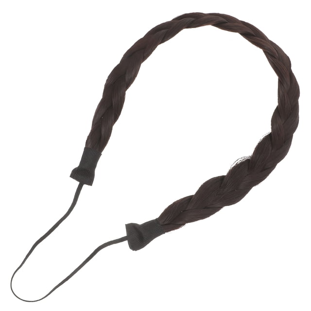 Diadema trenzada de pelo elástico elástico de moda Trenzas clásicas Banda de pelo sintético Pieza de pelo Mujer Accesorio de belleza