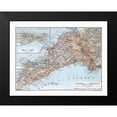thumbnail image 2 of Baedeker 24x19 Black Modern Framed Museum Art Print Titled - Sorrento Capri Italy - Baedeker 1880, 2 of 5