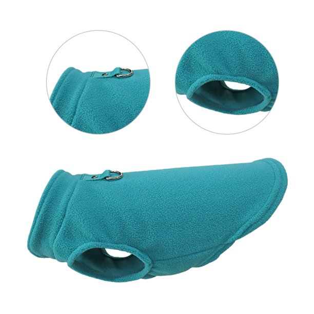 Ropa para mascotas engrosada Rocker Fleece para perros pequeños Chihuahua chaleco (azul claro XL) Wdftyju Libre de BPA