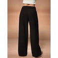 thumbnail image 5 of Women'S Wide Leg Sweatpants High Waisted Baggy Interior Drawstring Sweatpants Straight Leg Sweat Pants Black M, 5 of 9