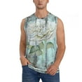 thumbnail image 2 of Goofa Vintage Rose1 Printed Men's Sleeveless T-Shirt - Athletic Gym Workout Tank Top for Men - Moisture-Wicking, UPF 30+ Quick-Dry Muscle Tee-X-Large, 2 of 8