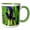 Green/White, variant on 3drose, Dark Purple Iris with Waterdrops, 11oz Mug