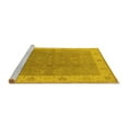 thumbnail image 2 of Ahgly Company Machine Washable Indoor Square Oriental Yellow Traditional Area Rugs, 4' Square, 2 of 4