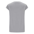 thumbnail image 5 of ZyeKqe Womens Cap Sleeve Shirts Casual V Neck Top Solid Color T Shirts Loose Fitting Tees Top Blouses, 5 of 6
