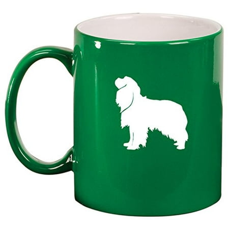 Tri Cavalier King Charles Spaniel - Ceramic Coffee Tea Mug Cup Cavalier King Charles Spaniel (Green)