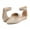 GOLD, variant on BURUDANI Flapointed Women's Casual Ankle Strap Flats Shoes Pointed Plain Ballet Comfort Soft Slip On Flats Shoes Gold Size 10