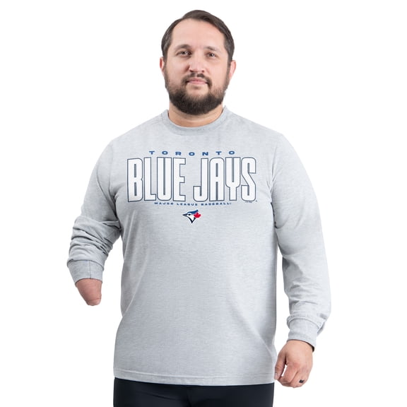 Men's G-III Sports by Carl Banks Gray Toronto Blue Jays Adaptive Long Sleeve T-Shirt