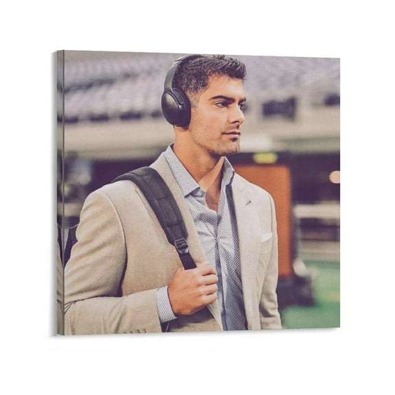 Jimmy Garoppolo Posters Print Photo Art Painting Canvas Poster Home Decorative Bedroom Modern Decor Posters Gifts 12x12inch(30x30cm)