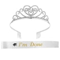 thumbnail image 1 of 1 Set Ceinture de Graduation Couronne en Cristal Ensemble Fournitures de Graduation 2021, 1 of 8