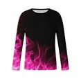 thumbnail image 5 of Qingpeng Men's Long Sleeves Shirt Casual Round Neck Print Shirt Slim Pullover Shirt Top, 5 of 5