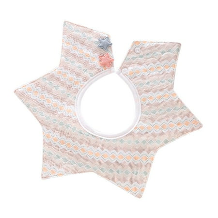 

Big Clearance! 360°Rotating Kids Bibs Double Snap Lovely Flower Style Fashion Pattern Dot Striped Star Bibs Waterproof Bib Feeding Bibs for Girls Boys