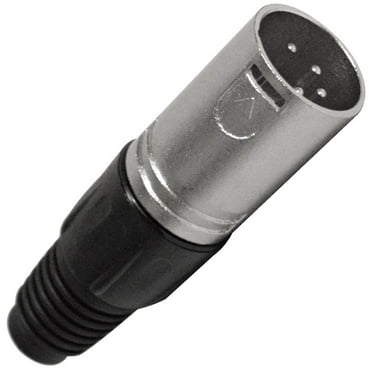 Seismic Audio  - 4 Pin XLR Male Connector - Nickel Plated Finish - Pro Audio Silver - SAPT247