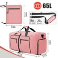 Travel Duffle Bag for Men Women, 65L Foldable Travel Duffel Bag with