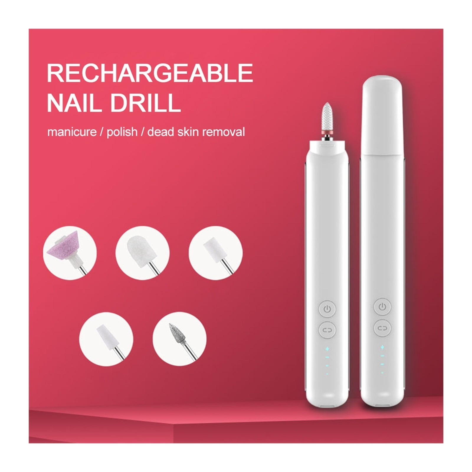 Portable Nail Drill Machine, Professional Electric Nail Drill Sander, Manicure Milling Cutter Set, Gel Polish Remover Manicure Sets ,Lightweight and Portable