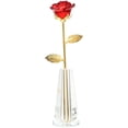 thumbnail image 1 of KAKOWELY juego de flores de cristal para San Valentín que nunca se marchitan, regalo de flores de cristal con soporte para jarrón, 1 of 5