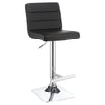 thumbnail image 4 of Bianca Upholstered Adjustable Bar Stool Black (Set of 2), 4 of 10