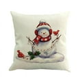 thumbnail image 2 of Christmas Pillow Covers 18x18 Inch Snowman Deer Green and red Throw Pillow Covers Farmhouse Xmas Winter Pillowcase Home Decor Living Room House Decorative Cushion Case for Sofa Couch, 2 of 5