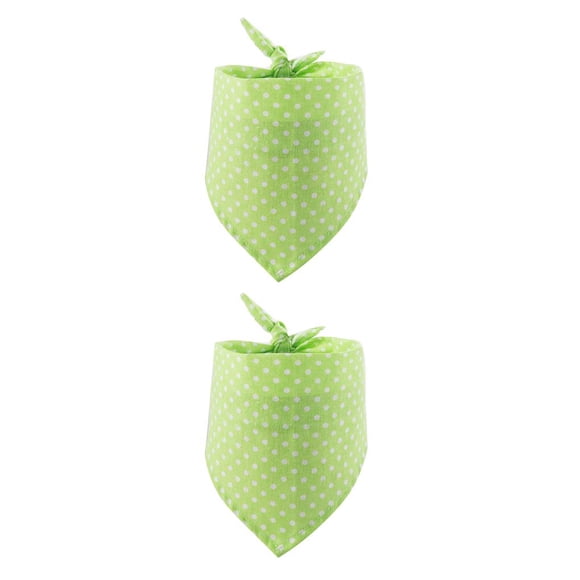 Greeniant Bufanda de baba para mascotas, portátil, cálida, para mantener el calor, accesorios de toalla triangulares decorativos ajustables encantadores, verde fluorescente 2piezas Greeniant CBP281047