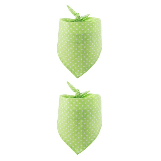Greeniant Bufanda de baba para mascotas, portátil, cálida, para mantener el calor, accesorios de toalla triangulares decorativos ajustables encantadores, verde fluorescente 2piezas Greeniant CBP281047