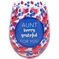 thumbnail image 4 of Pavilion Gift Company Aunt Grateful For You-Berry 18oz Stemless Wine Glass, Blue, 4 of 6