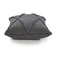 thumbnail image 5 of Ox Bay Sara 20" x 20" Dark Gray Shag Diamond Cotton Adult Decorative Throw Pillow, 5 of 7