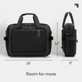 thumbnail image 4 of Sharper Image Venture Messenger Briefcase Laptop Bag Fits 17” Computer, 19L Water Resistant Crossbody Shoulder Bag with Strap for Work, School, Office, Travel, Black, 4 of 10