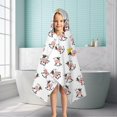 thumbnail image 6 of White Cow Happy Pattern Hooded Bath Towel，50"x30" for Ages 3 To 12 Kids, Quick Dry Lightweight Soft Microfiber Hood Beach Towel Cover Up for Kids, 6 of 7