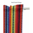 thumbnail image 5 of Rainbow Striped Kitchen Valances for Windows Farmhouse Linen Window Valance Curtain for Living Room Window Treatment Boho Ethnic Colorful Lines Minimalist Valance Rod Pocket Topper, 42 x 12 Inch, 5 of 6
