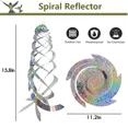 thumbnail image 3 of ASTRAEA Reflective Bird Scare Discs Set, 6Pcs Bird Repellent Spiral Reflectors + 4Pcs Fake Owl Hanging Bird Deterrent Device for House Windows Outdoor Garden Yard, 3 of 14