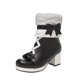 thumbnail image 1 of NECHOLOGY Botas Mujer Adulto Femenino Zapatos Botines mujer Zapatos de mujer Color sólido Botas Punta redonda Tacón medio Tacón grueso Cremallera Botas con (Black, 6.5), 1 of 7