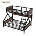 thumbnail image 4 of Belleamve Twin XL Over Queen Bunk Bed, Metal Bunk Bed with Storage Shelves, LED Light, Heavy Duty Bunk Beds with 2 Ladders, Safety Guardrails, Space-Saving Metal Frame for Adults Teens, Black, 4 of 11