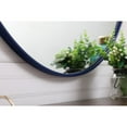 thumbnail image 3 of Metal frame round mirror with decorative hook 39 inch in Blue, 3 of 6
