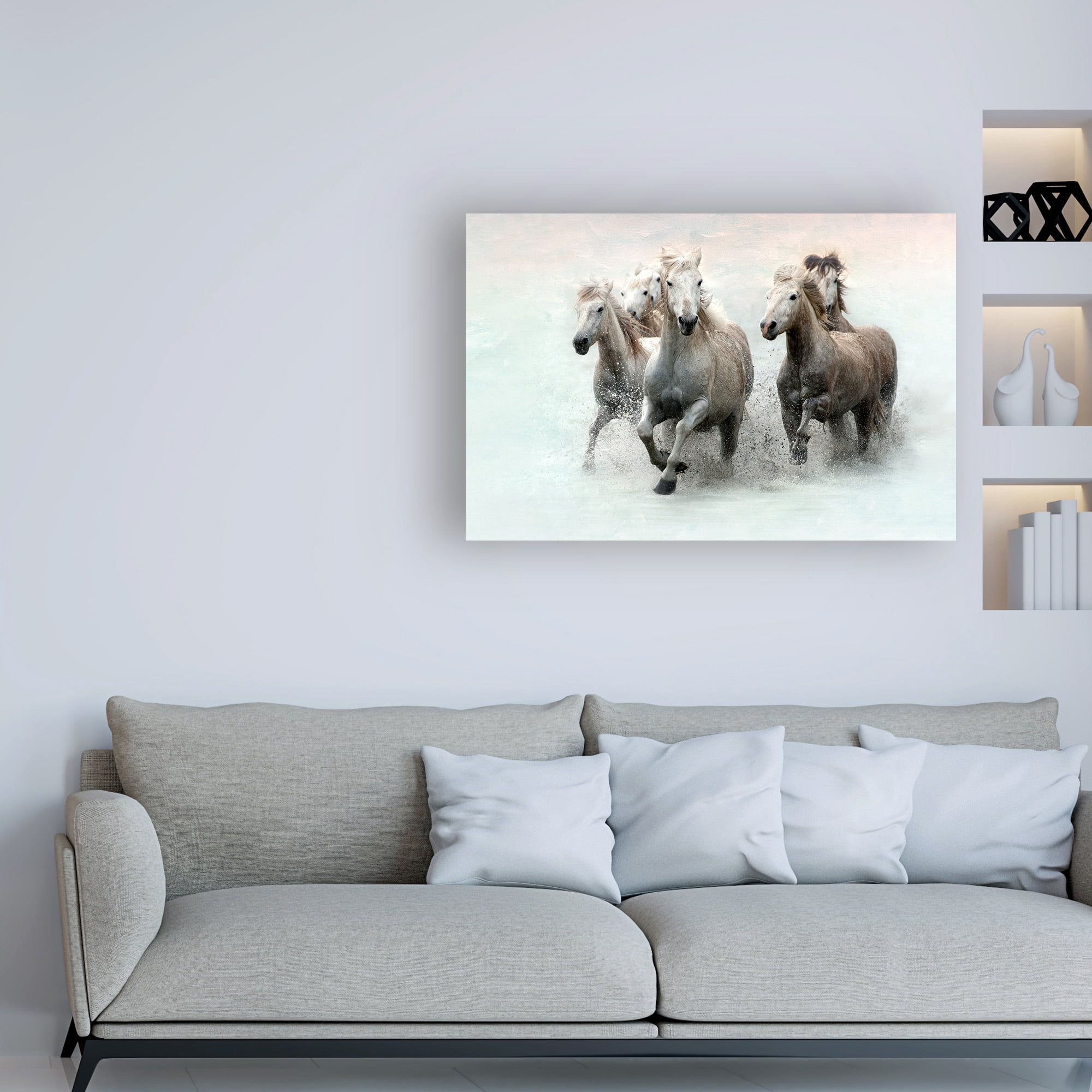 Trademark Fine Art 'Run and Splash' Canvas Art by Merrie Asimo