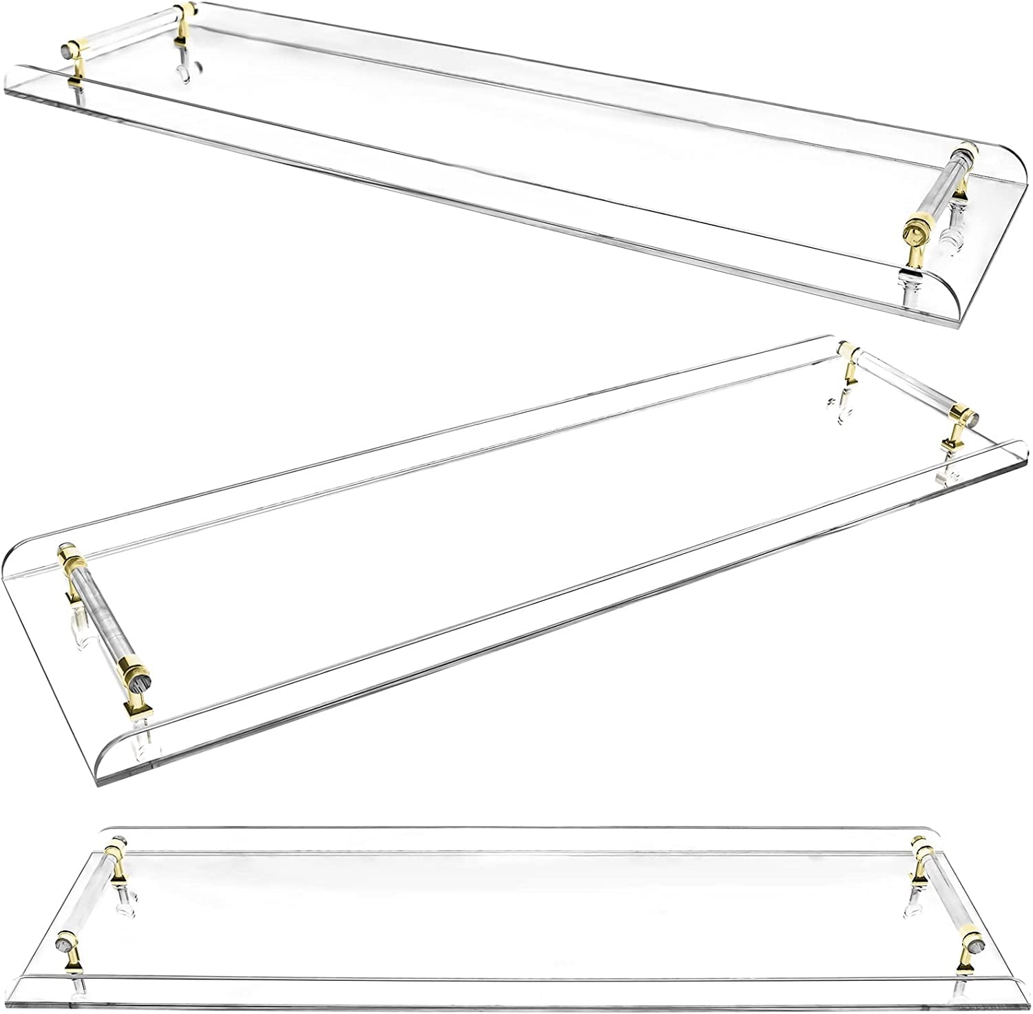 MONIPA Clear Acrylic Bathtub Caddy Tray Luxury Bathroom Bath tub Table