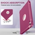 thumbnail image 5 of Petocase For iPad Air 11 Inch Case M2(2024),iPad Air 6th/5th/4th Gen Case (2024/2022/2020), Foldable Stand Heavy Duty Shockproof Protective iPad Case,Purple/Pink, 5 of 7