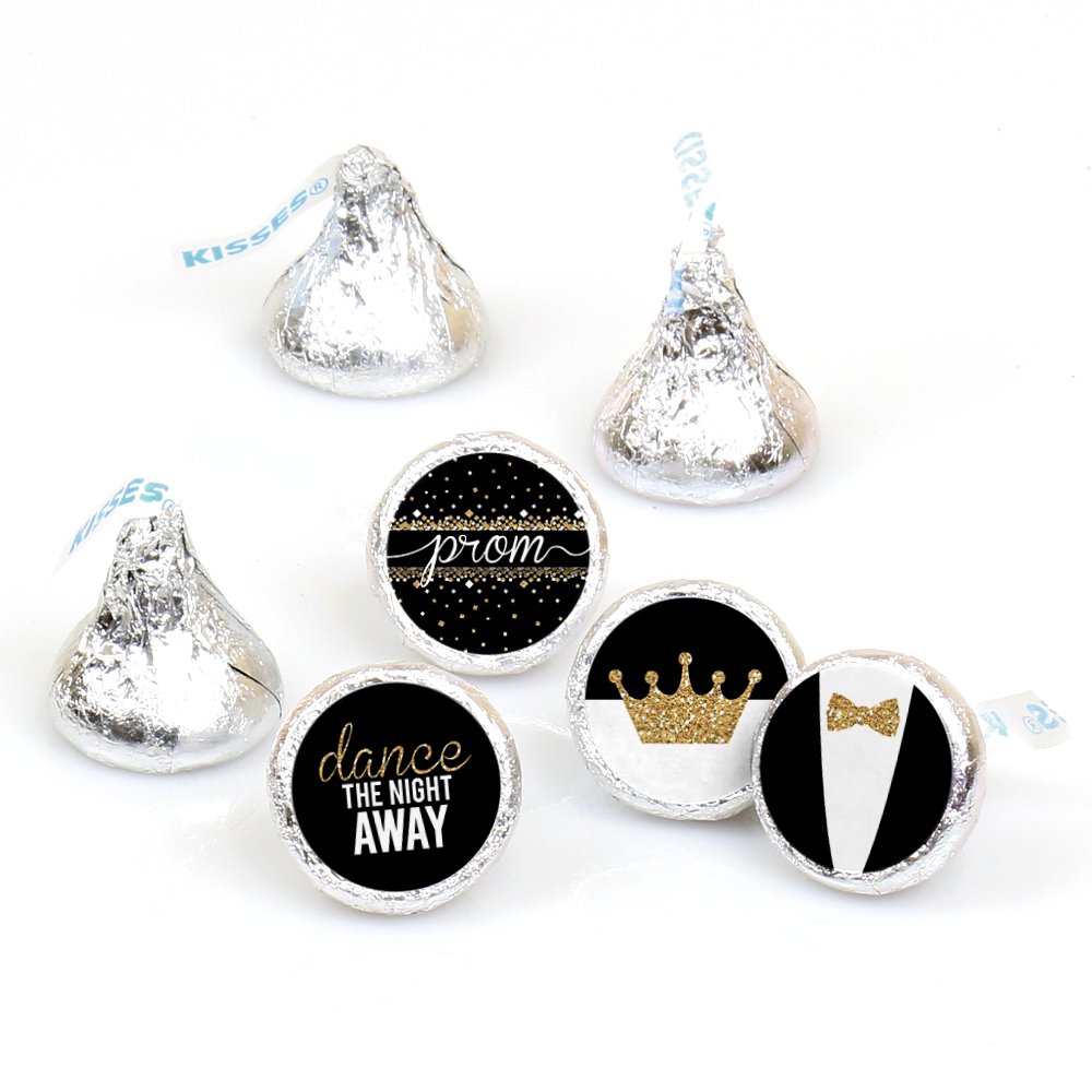 Prom - Round Candy Prom Night Sticker Favors - Party Decorations - Labels Fit Hershey's Kisses ...
