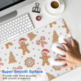 thumbnail image 4 of Long Mouse Pads for Desk,White Christmas Gingerbread Man Pattern Desk Mats on Top Of Desks, Desk Mouse Pad Extra Large with 3mm Non-Slip Base and Stitched Edge for Gaming,Office,Work,Home 31.5x11.8in, 4 of 5