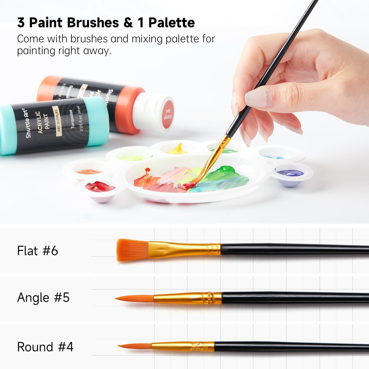 Shuttle Art Acrylic Paint Set, 25 Colors, 2oz Bottles photo 8