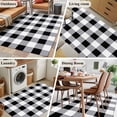 thumbnail image 6 of Rectangle Area Rug 4x6ft, Black White Buffalo Plaid Non-Shedding Washable Area Rug, Modern Minimalist Checkered Non Slip Low-Profile Rugs for Living Room, Bedroom Dining Room, 6 of 9