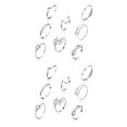 thumbnail image 4 of maskred 8pcs Copper Luster Rust-proof Adjustable Rings For Women Wide Application Classic Open 2Set, 4 of 6