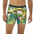 thumbnail image 2 of Rateoe Garden Farm Print Men’s Underwear Boxer Briefs Soft Comfortable Underwear Boxer Briefs, Long Leg Briefs,Anti-chafing Boxer Briefs, 2 of 7