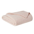 thumbnail image 2 of Brooklyn Loom Marshmallow Sherpa Blush Polyester 1-Piece 50x60 Throw Blanket, solid color themed, for Men and Women, OEKO-TEX Certified Confidence, 2 of 7
