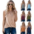 thumbnail image 3 of Haute Edition Women's Casual Wrap Loose Fit Blouse Tank, 3 of 4